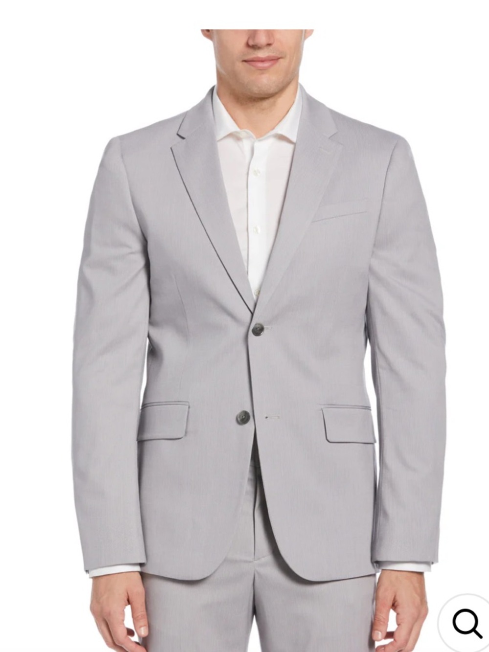 Perry Ellis Light Gray Slim Fit Performance Suit Jacket and Pants